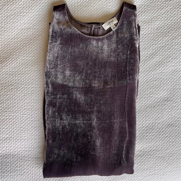 Aritzia Wilfred Silk Velvet Dress in Purple/Grey - Picture 3 of 4